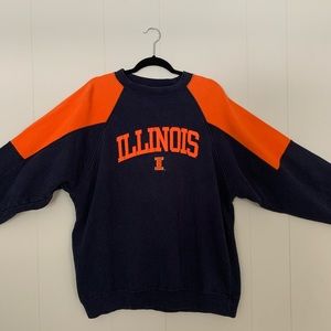 Vintage Illinois University Navy Sweatshirt XL